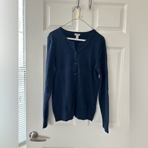 L.L. Bean Navy Blue Cardigan Sweater